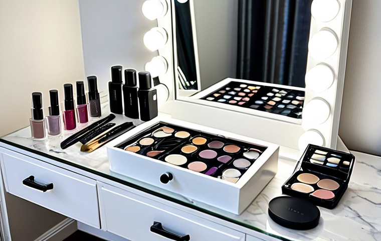 **
"A fully clothed woman packing a clear travel makeup bag with small containers and multi-use makeup items, seen on a bright vanity table, modest attire, appropriate content, safe for work, perfect anatomy, correct proportions, well-formed hands, natural pose, professional photography, high quality, organized."
**
