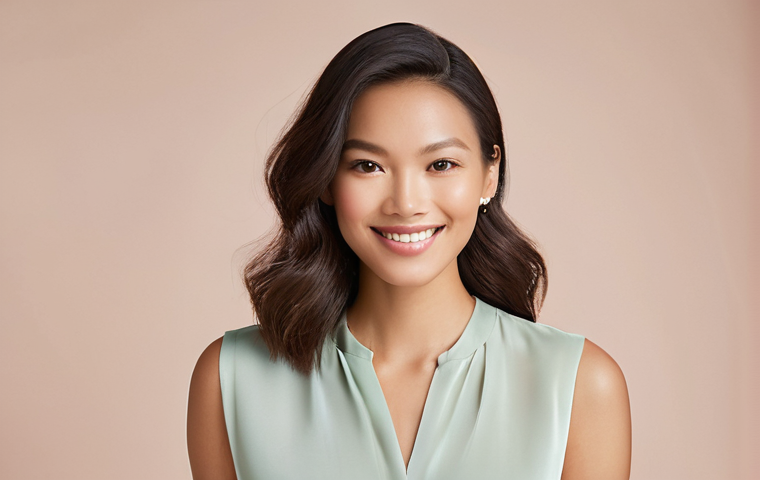 톤업 효과가 높은 CC크림 베스트 - **Prompt:** "A diverse woman in her early 30s, featuring a radiant, 'my skin but better' complexion ...