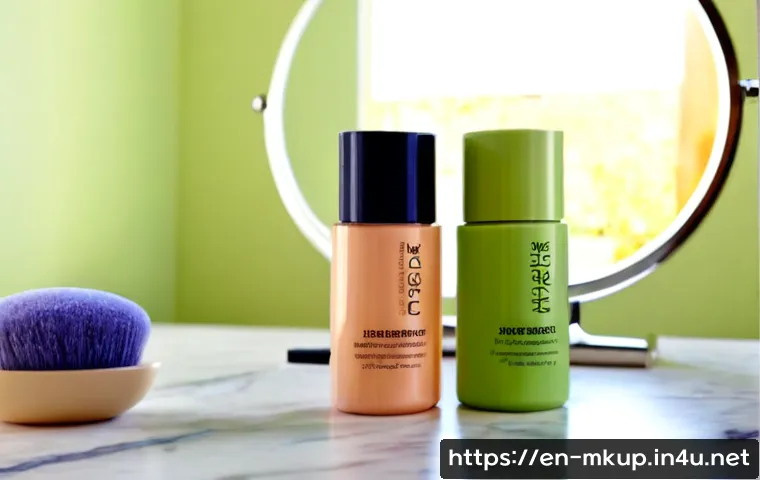 피부톤 보정용 컬러 프라이머 추천 - Photorealistic beauty editorial still life of three unbranded color-correcting makeup primer tubes i...
